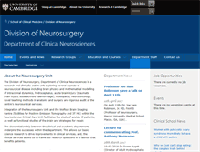 Tablet Screenshot of neurosurg.cam.ac.uk