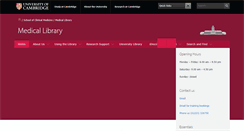Desktop Screenshot of library.medschl.cam.ac.uk