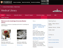 Tablet Screenshot of library.medschl.cam.ac.uk