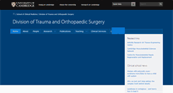 Desktop Screenshot of orthopaedics.cam.ac.uk